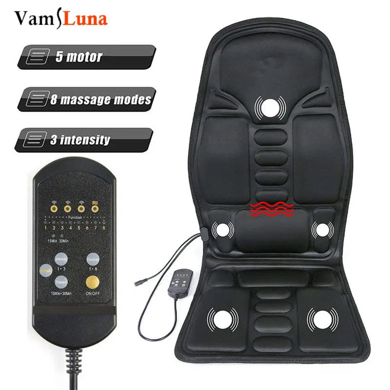 Heated Massage Cushion Pad – Full Body Back Neck & Seat Mat