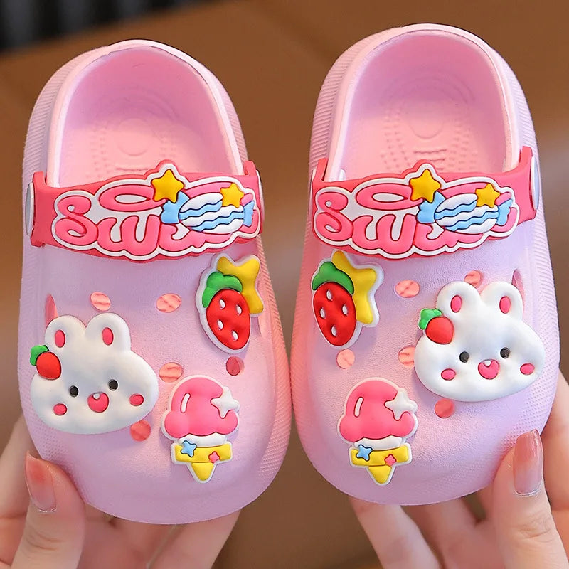 Kids Cartoon Slippers – Non-Slip Quick-Dry Sandals Boys & Girls