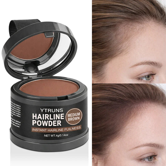 YTRUNS Hairline Powder Medium Brown | Root Touch-Up Shadow 4g Hairline Root Powder Oasis Select