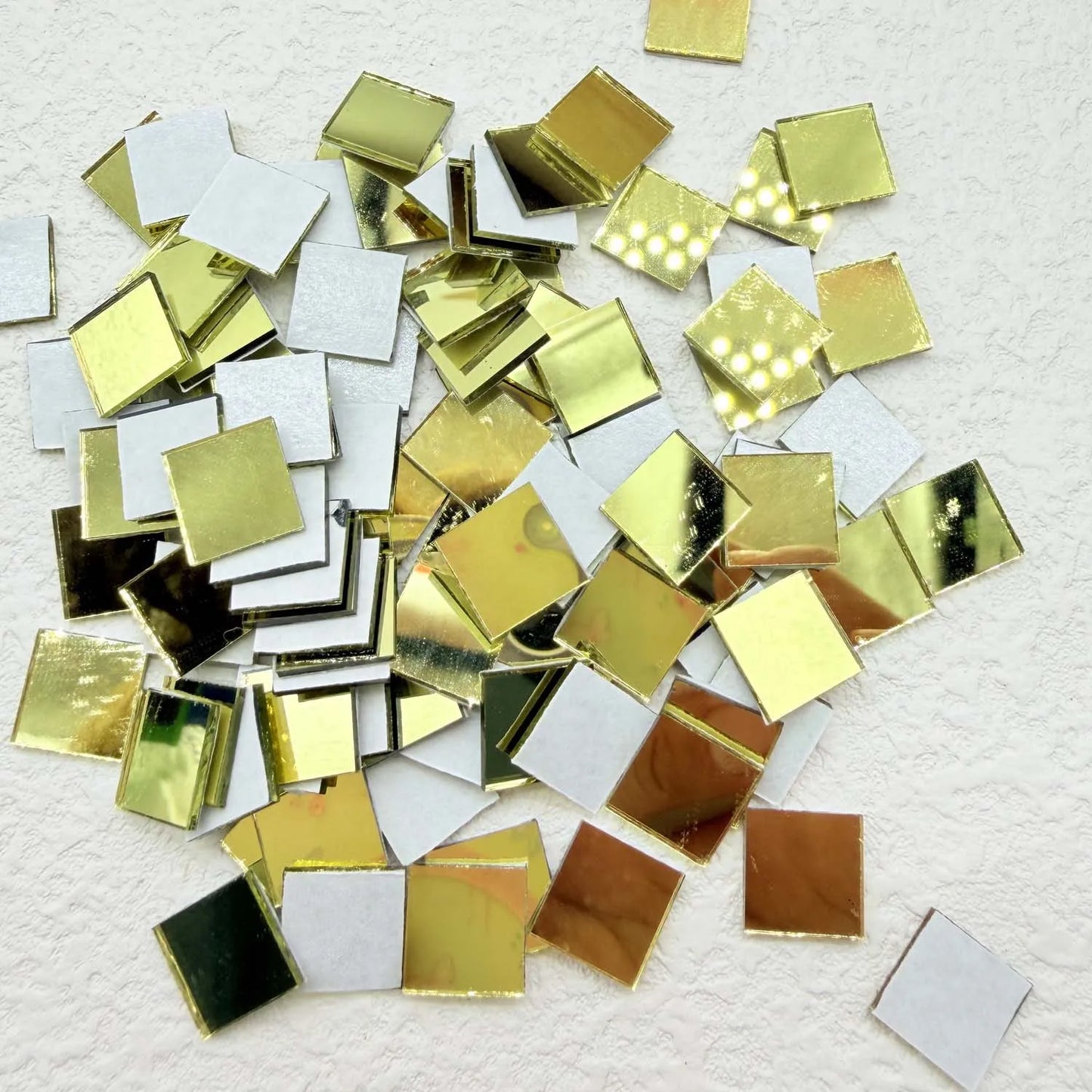 100pcs Square Mirror Mosaic Tiles 10mm – DIY Crafts & Decor