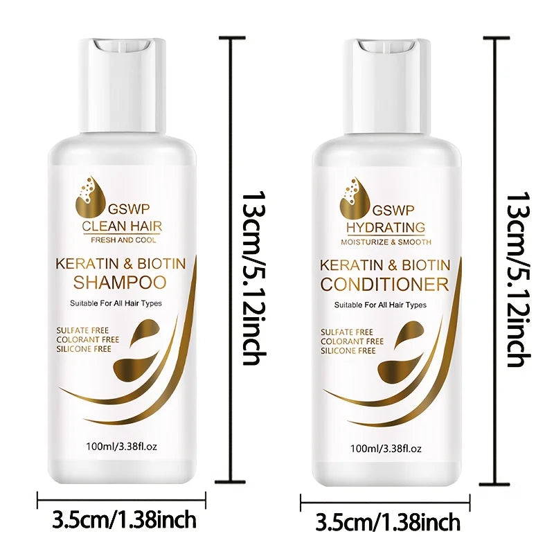 GSWP Keratin Biotin Shampoo & Conditioner Set 200ml
