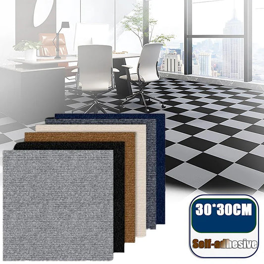 Self-Adhesive Carpet Tiles 30x30cm | DIY Anti-Slip Modular Rug Modular Carpet Tiles Oasis Select