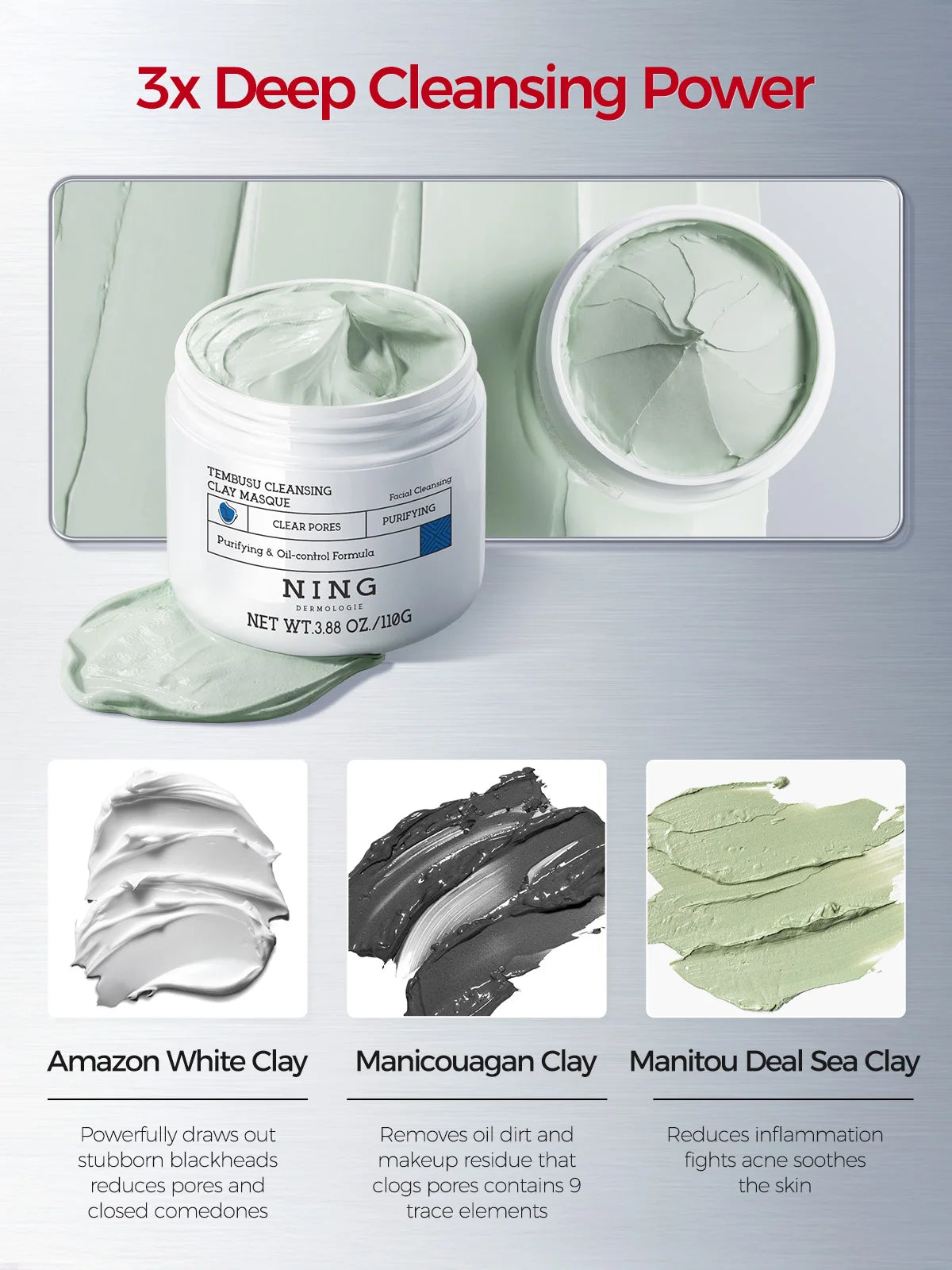 Tembusu 8-Step Korean Skincare Set – Cleanser, Serum & Clay Mask