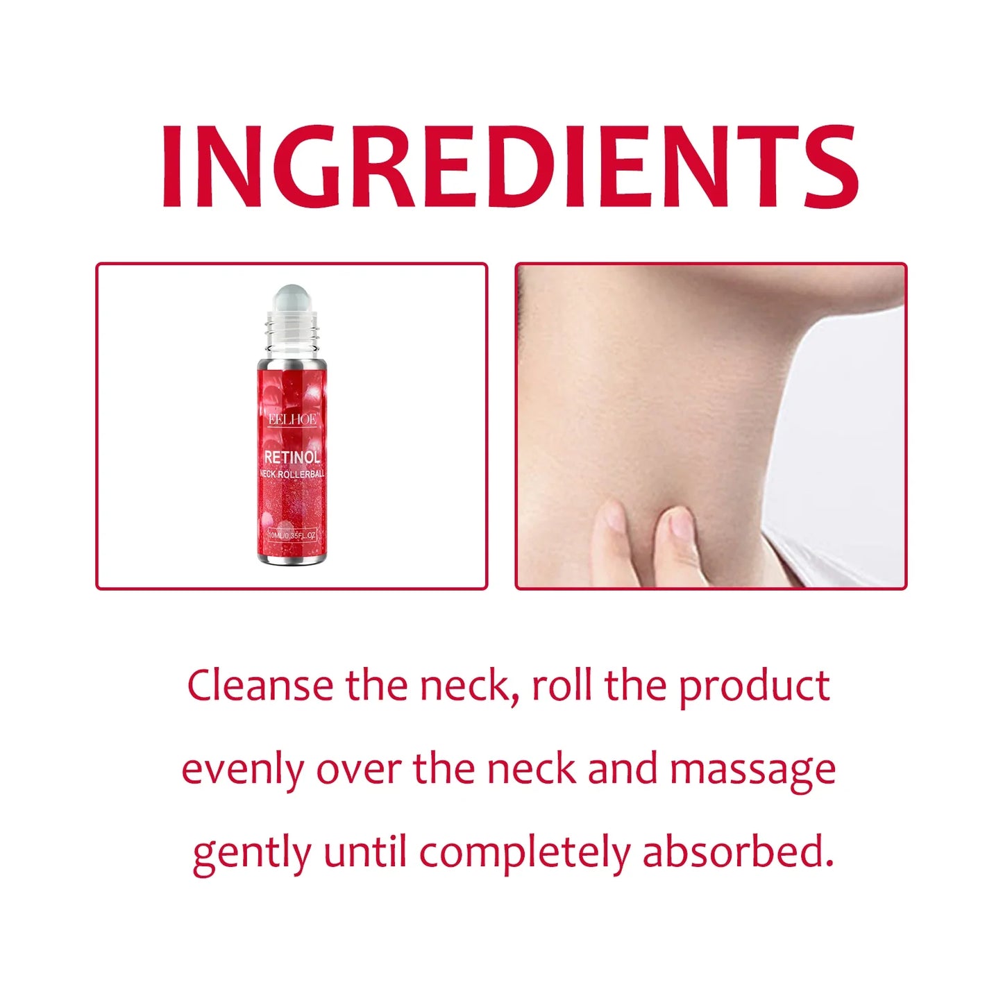 Retinol Neck Serum Roller – Firm, Lift & Moisturize