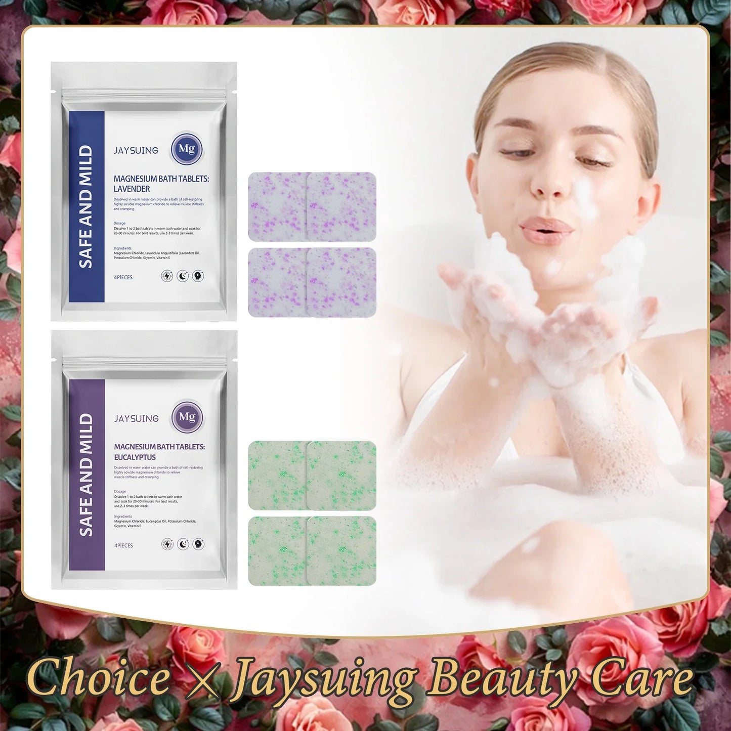 Aromatherapy Shower Steamers – Stress Relief Bath Tablets 4-Pack