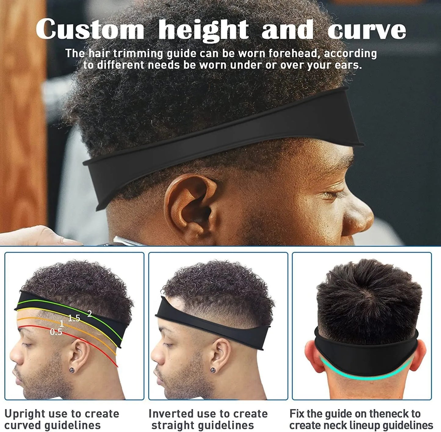 Silicone Neckline Shaving Template & Hair Cutting Guide