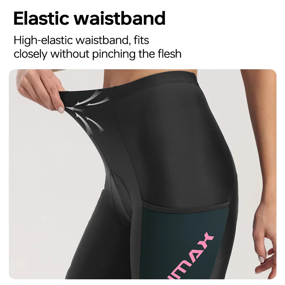 PHMAX Women's 5D Gel Padded Cycling Shorts – Quick Dry