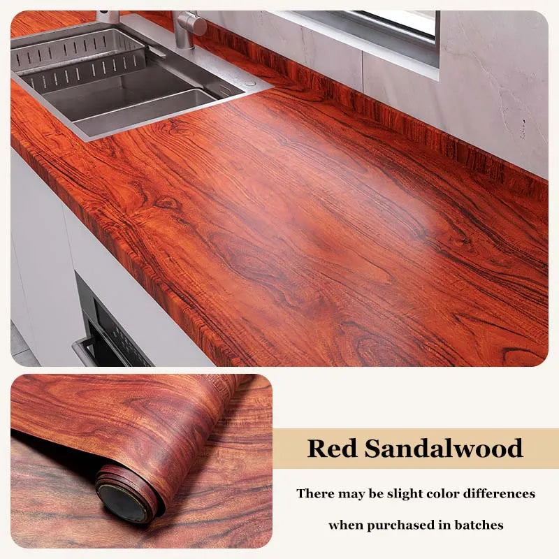 Wood Grain Peel & Stick Wall Film – Waterproof Cabinet Sticker