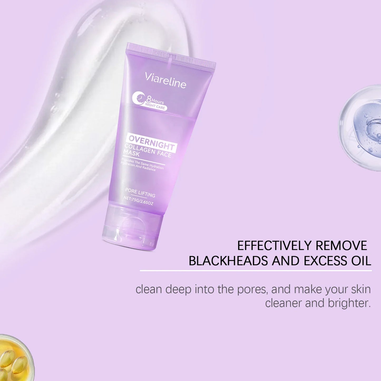 Viareline Collagen Overnight Peel Mask – Hydrate & Refine Pores