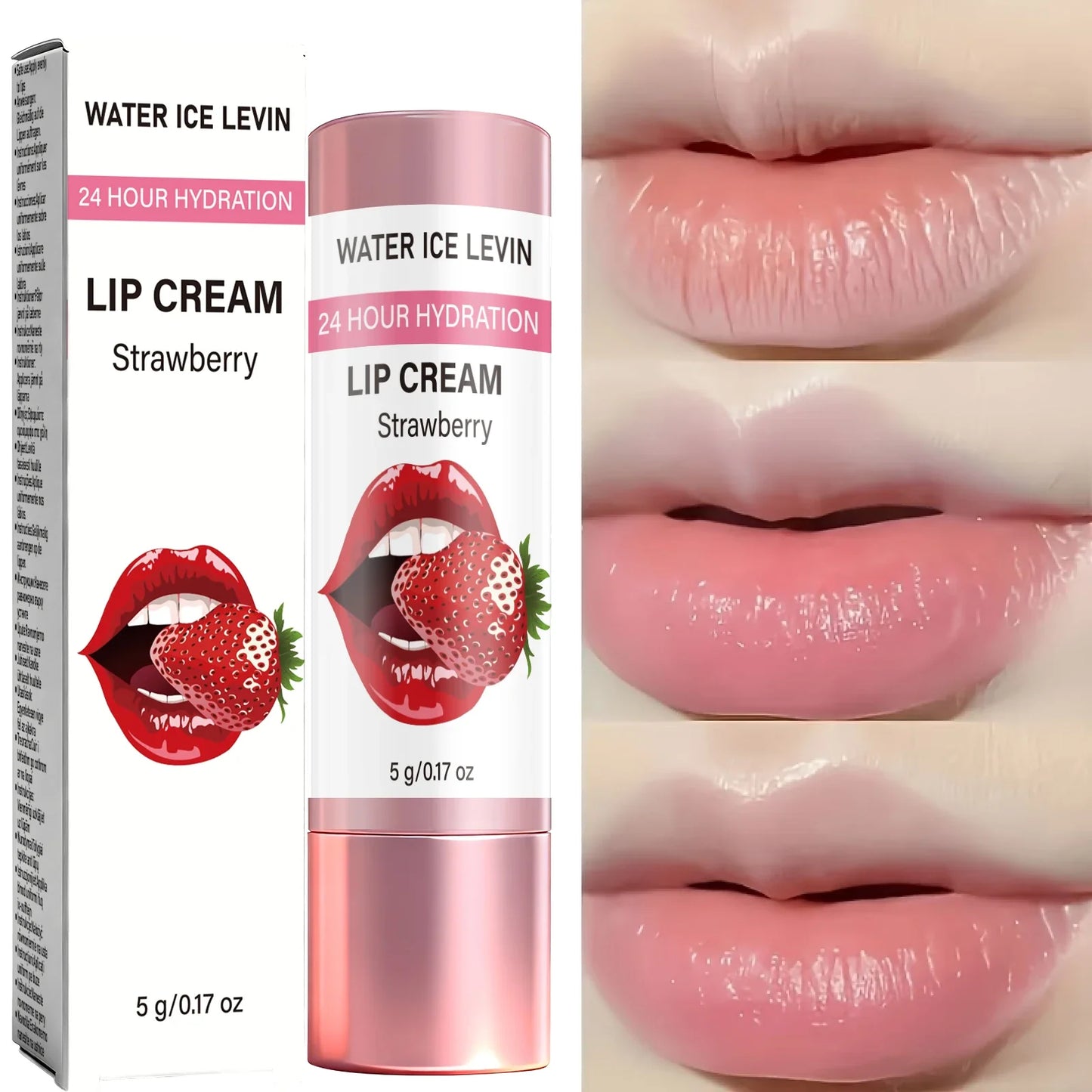 24H Strawberry Extract Lip Cream – Moisturize & Heal Chapped Lips