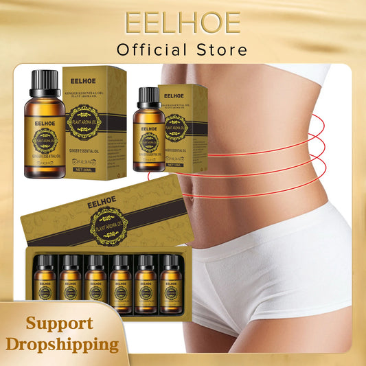 EELHOE Ginger Essential Oil – Slimming & Lymphatic Drainage Massage Oil Essential Oil Peaceful Pleasures Health and Wellness
