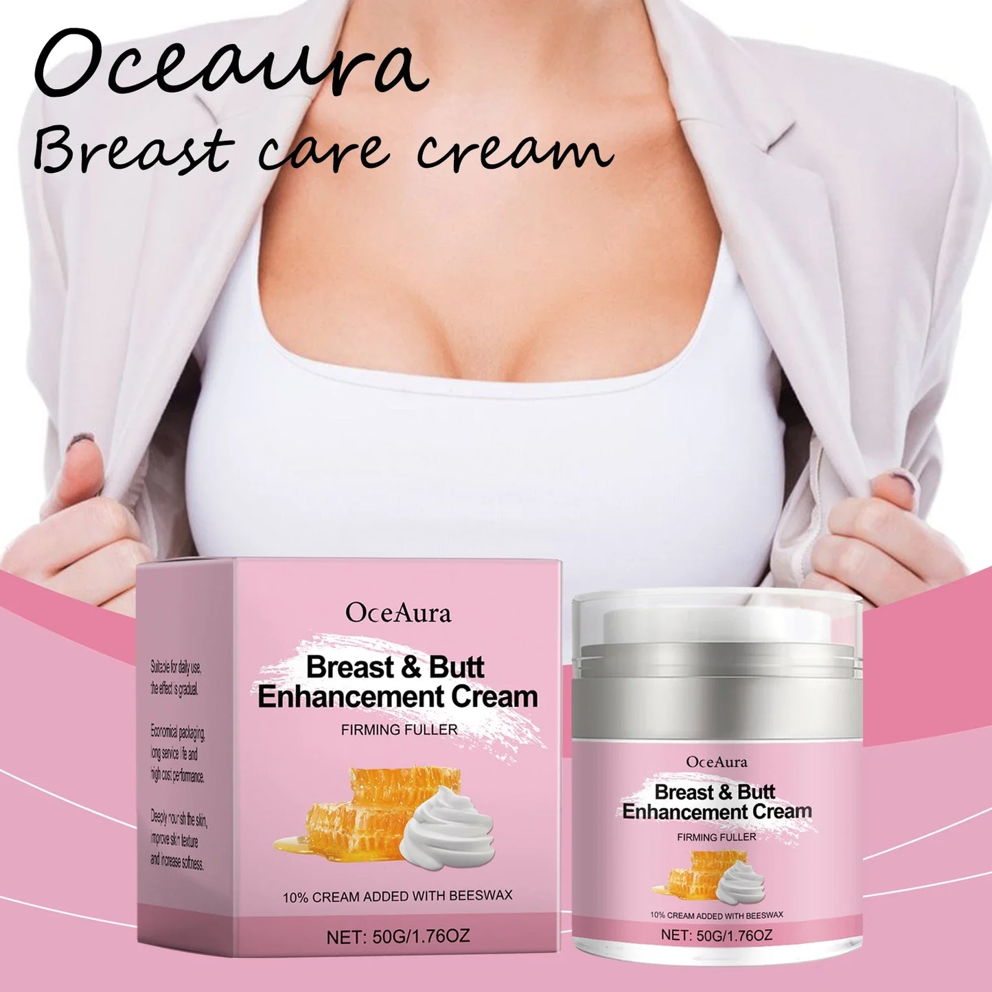 OceAura Breast & Butt Enhancement Cream – Firm & Nourish 50g