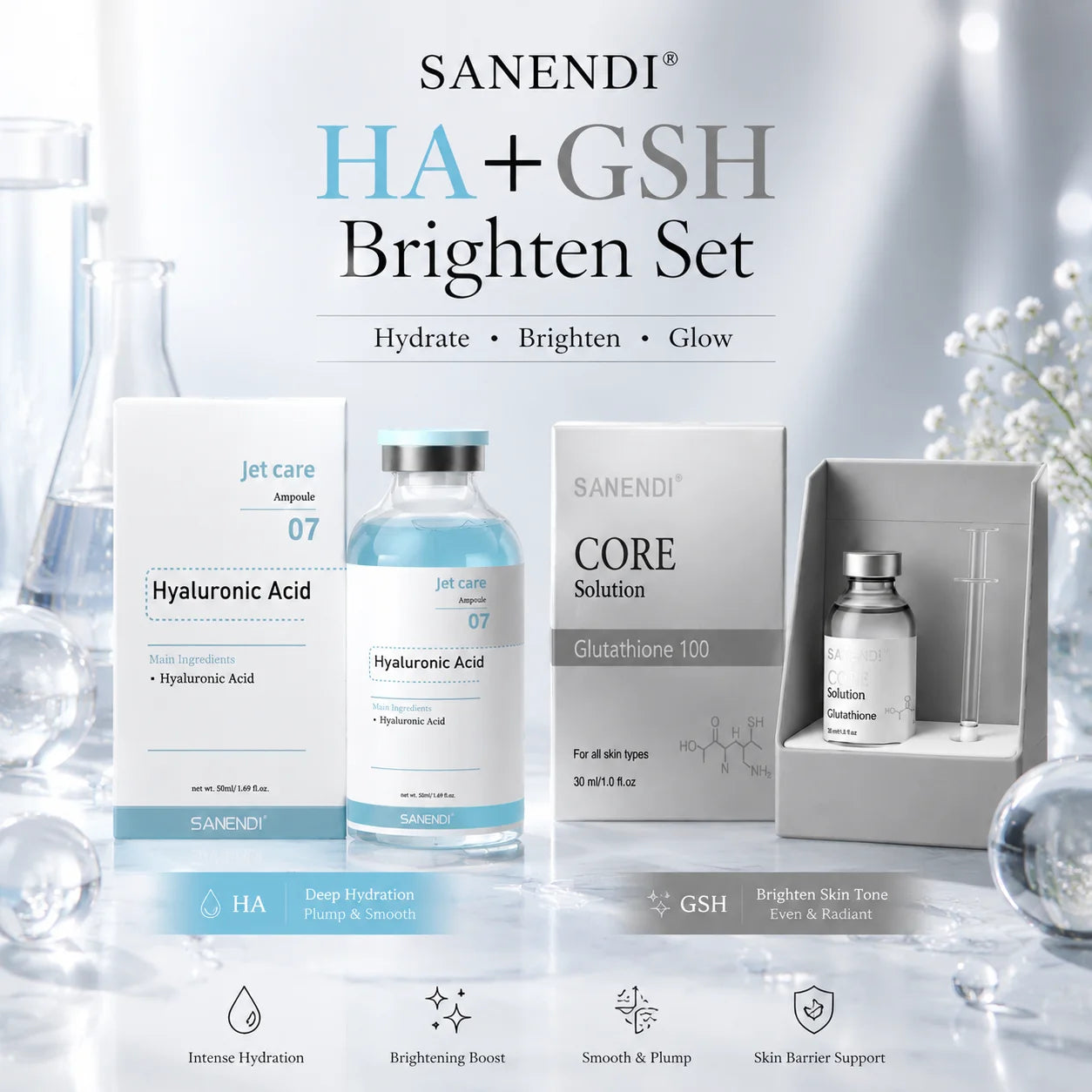 PDRN Hyaluronic Acid Serum | Salmon DNA Collagen Peptide GSH