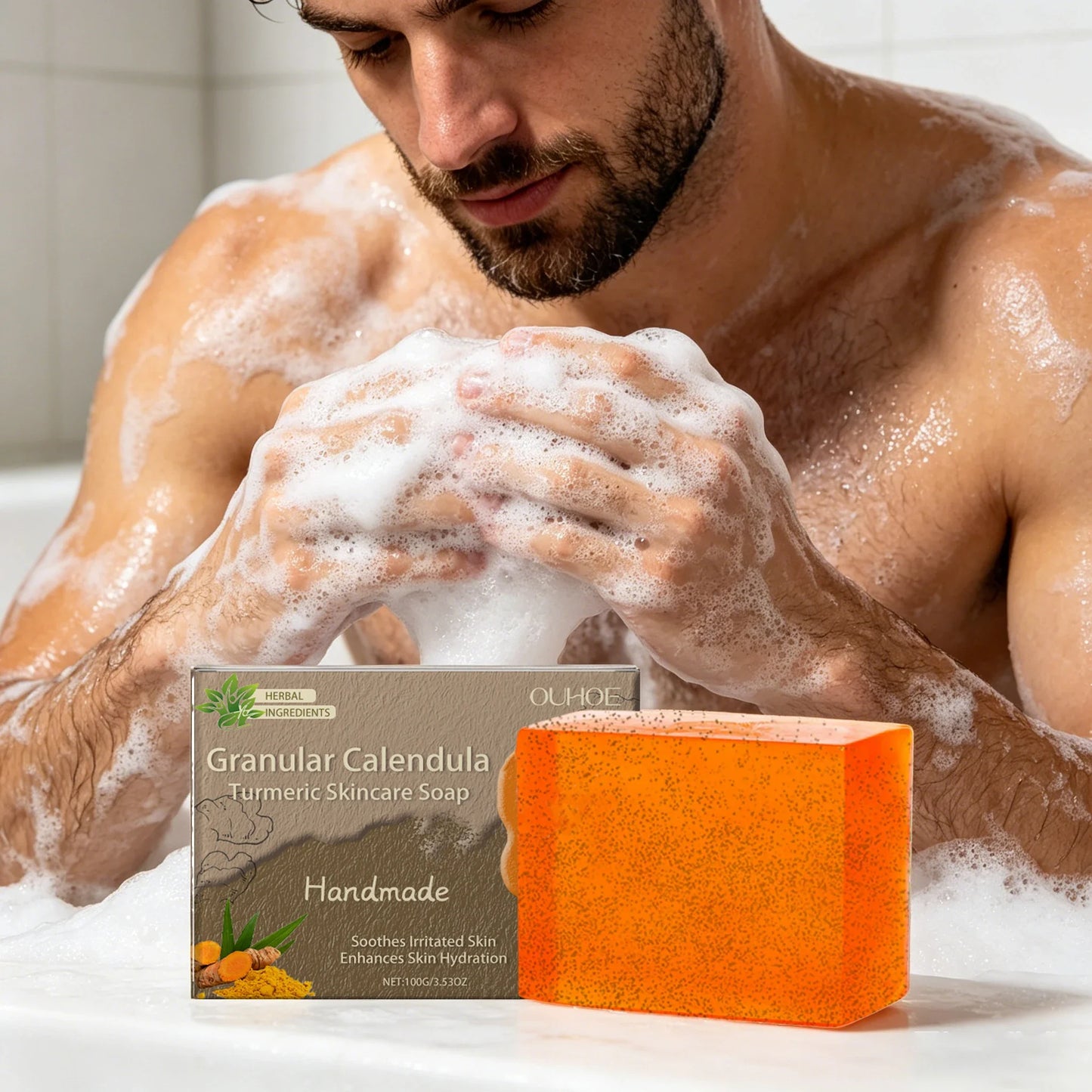 Calendula Handmade Body Soap – Moisturizing & Cleansing 100g