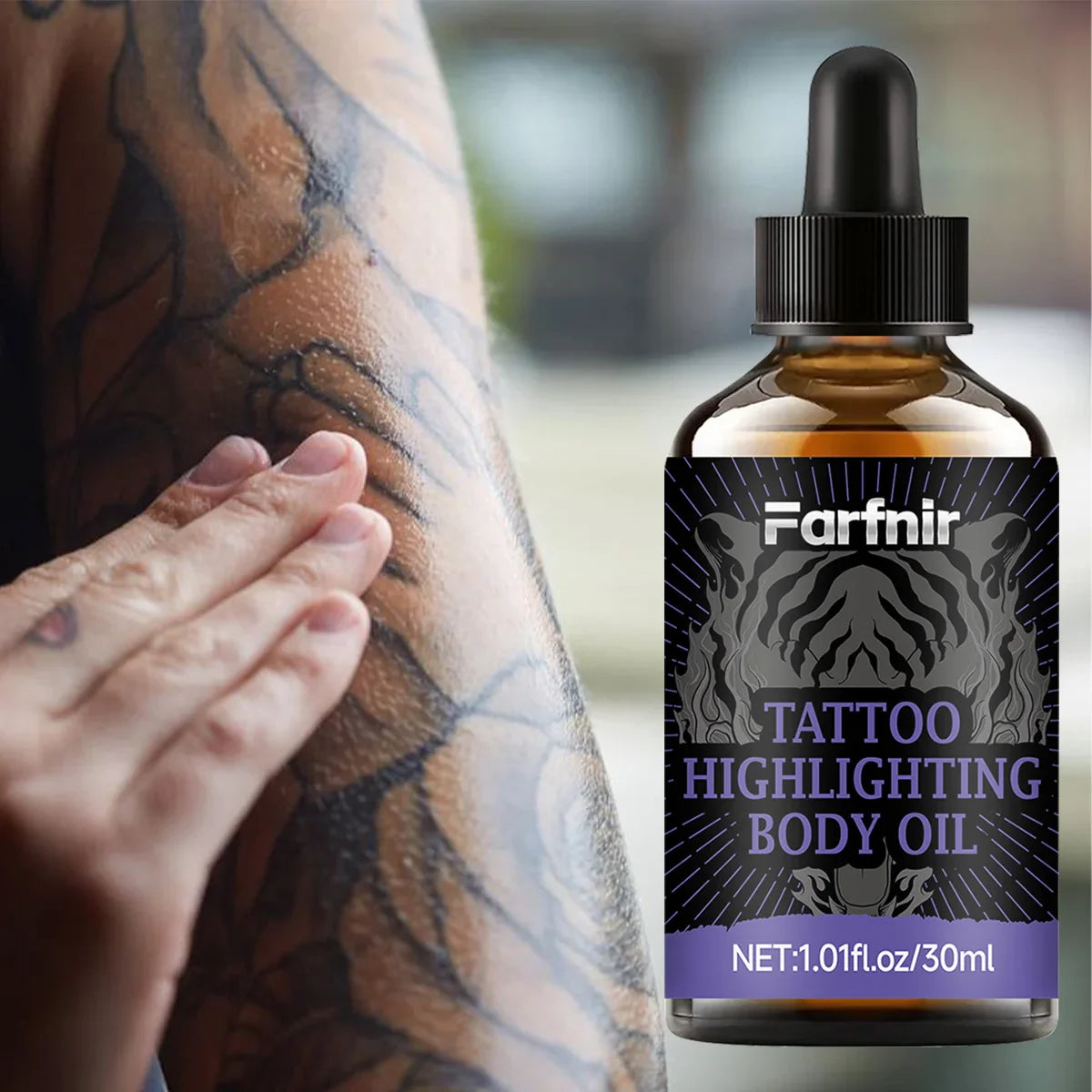 Hllozzi Tattoo Highlighting Oil – Brightens & Nourishes Skin
