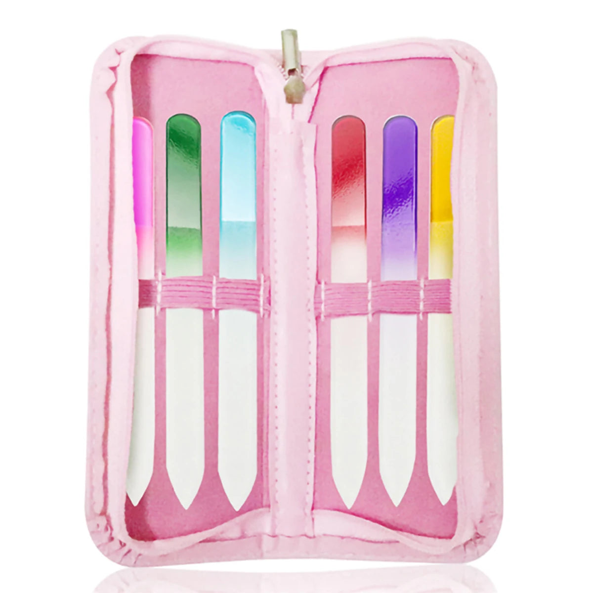 Glass Nail File Nail Art Tools Double Sided Manicure Polishing Nail Scrubs Etching Sand 6pcs Glass Nail File Leather Set Peaceful Pleasures Health and Wellness