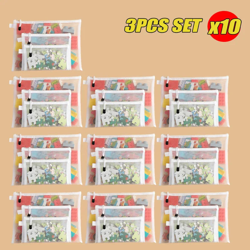 Mesh Zipper Storage Bags | Waterproof Nylon Organizer Pouches