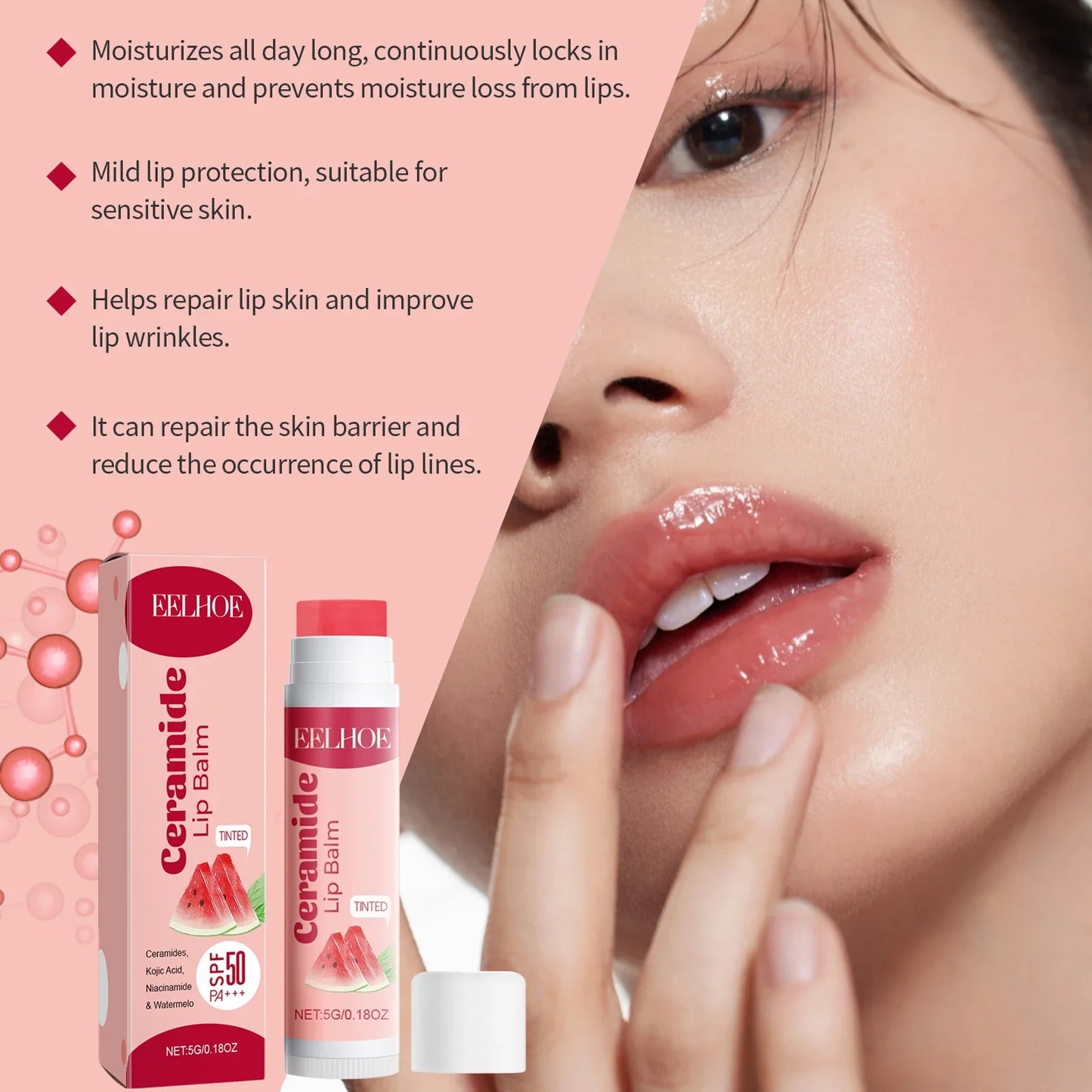 Watermelon Lip Balm – Shea Butter, Plumping & Moisturizing