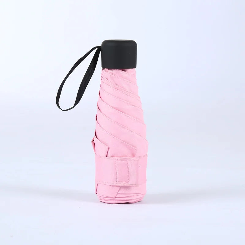 Mini Ultralight Pocket Umbrella – UV & Windproof, 5-Fold