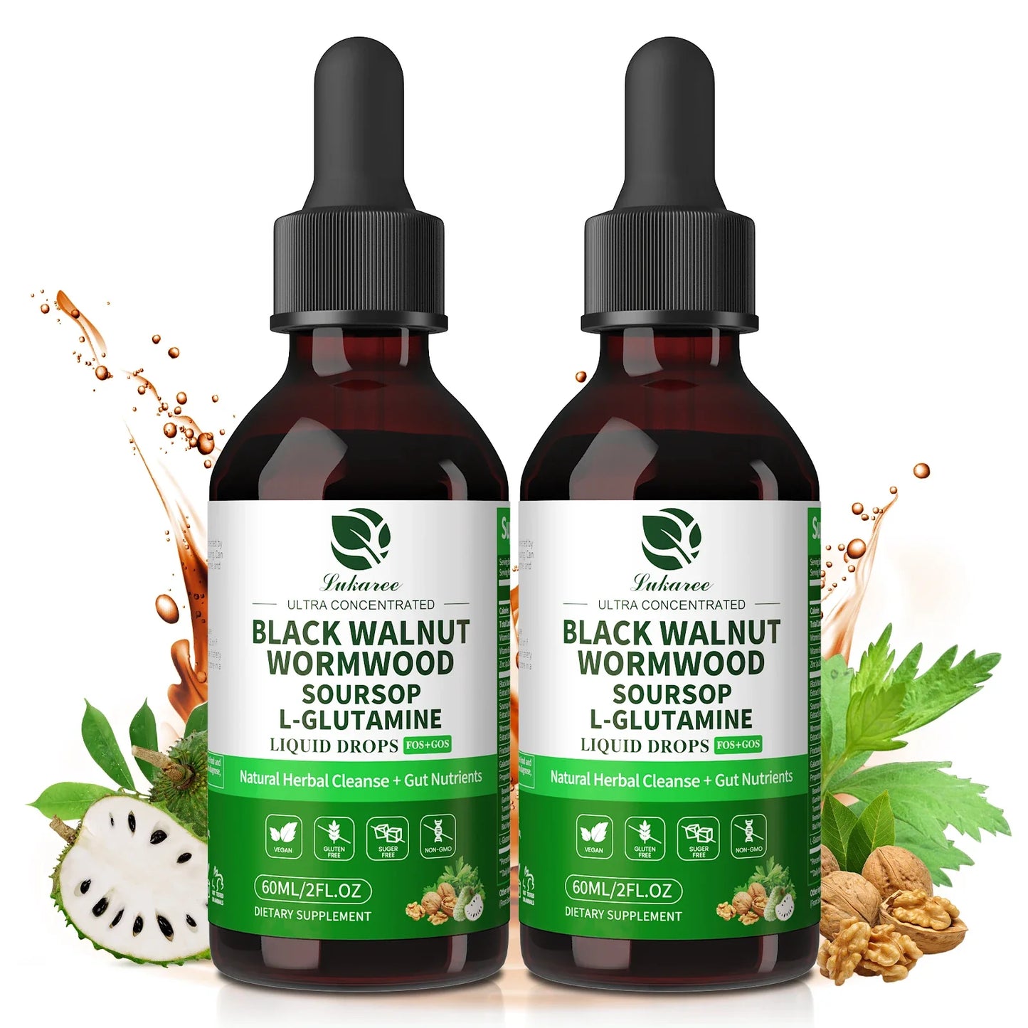Wormwood Black Walnut Soursop Drops – Gut & Immune Support