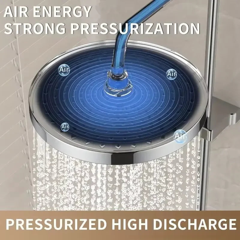 25cm Rainfall Shower Head | High-Pressure Round Top Spray