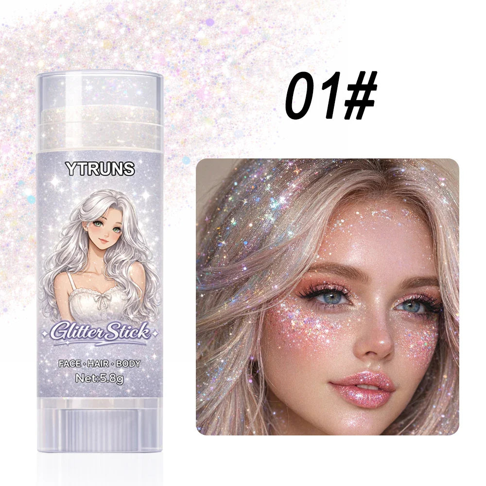 Glitter Gel Stick – Star Chunky Body & Face Shimmer, Waterproof