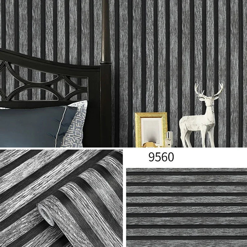 Wood Grain Peel & Stick Wallpaper – Waterproof PVC Wall Sticker 45cm