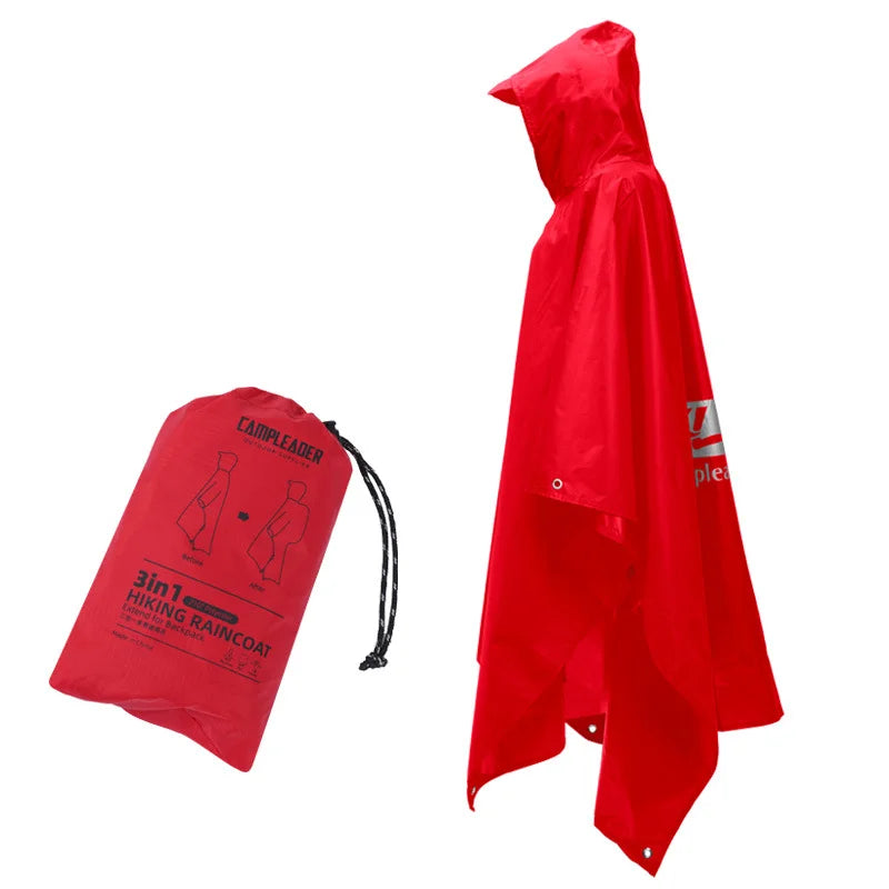 3-in-1 Waterproof Rain Poncho | Hiking, Camping & Travel