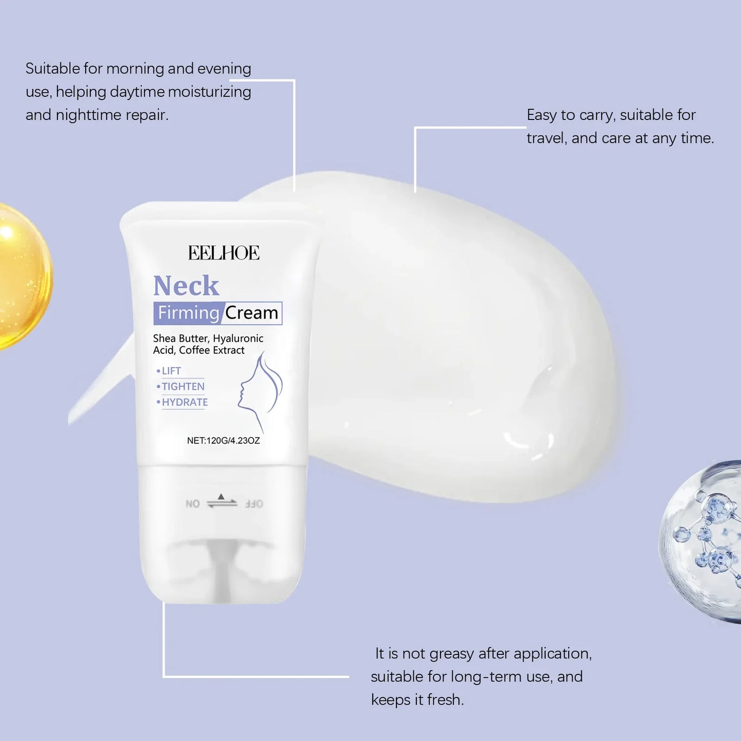 Neck Cream Roller – Firming, Moisturizing & Anti-Aging 120g