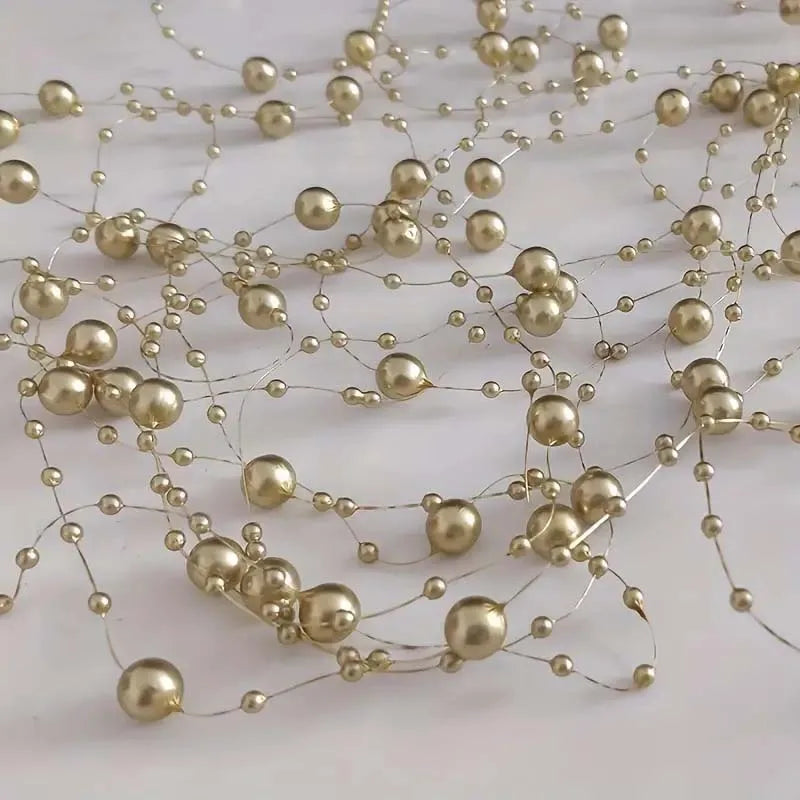 Pearl Bead Chain Table Decor 5-Pack – Wedding & Party
