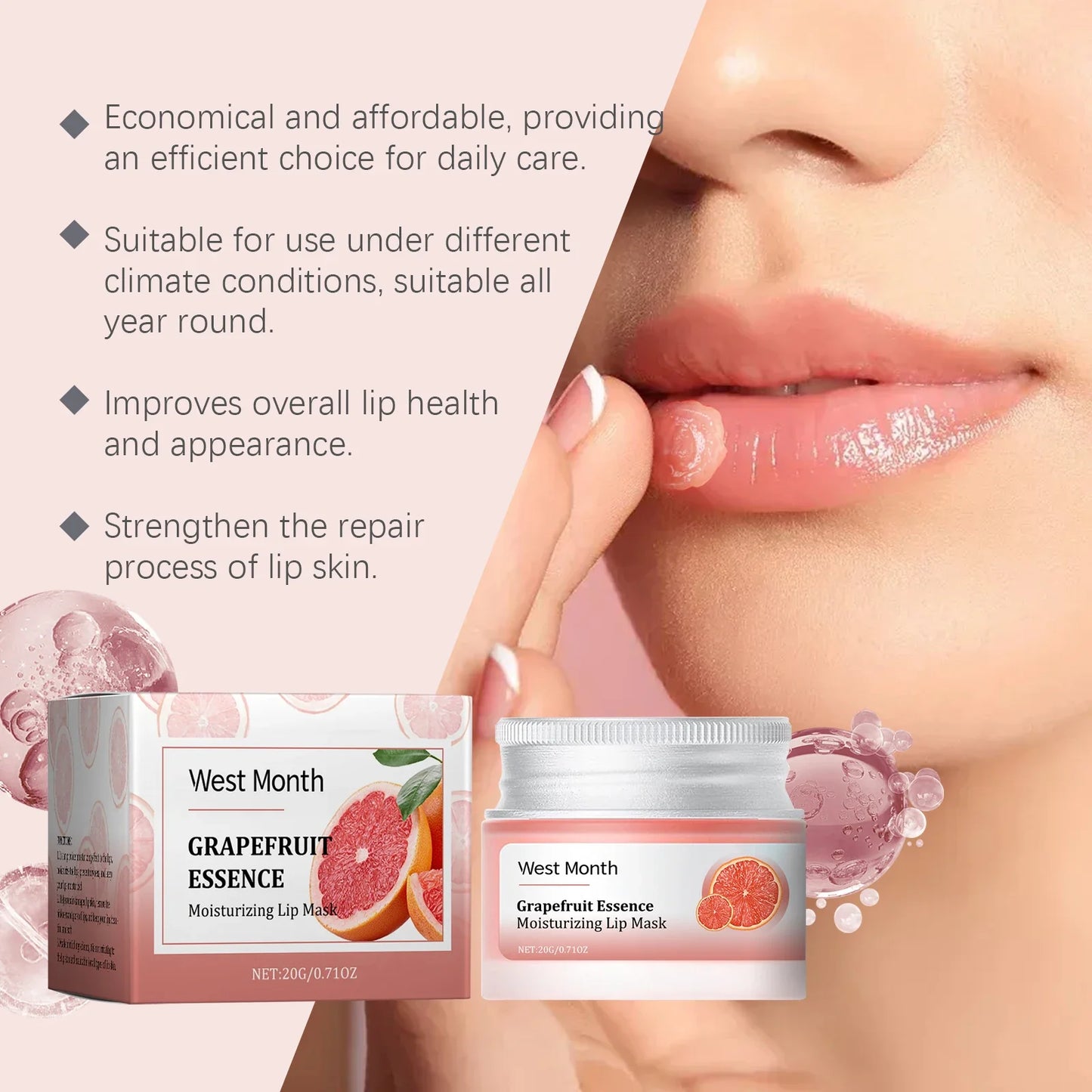 Grapefruit Essence Lip Mask – Moisturising & Fine Line Repair