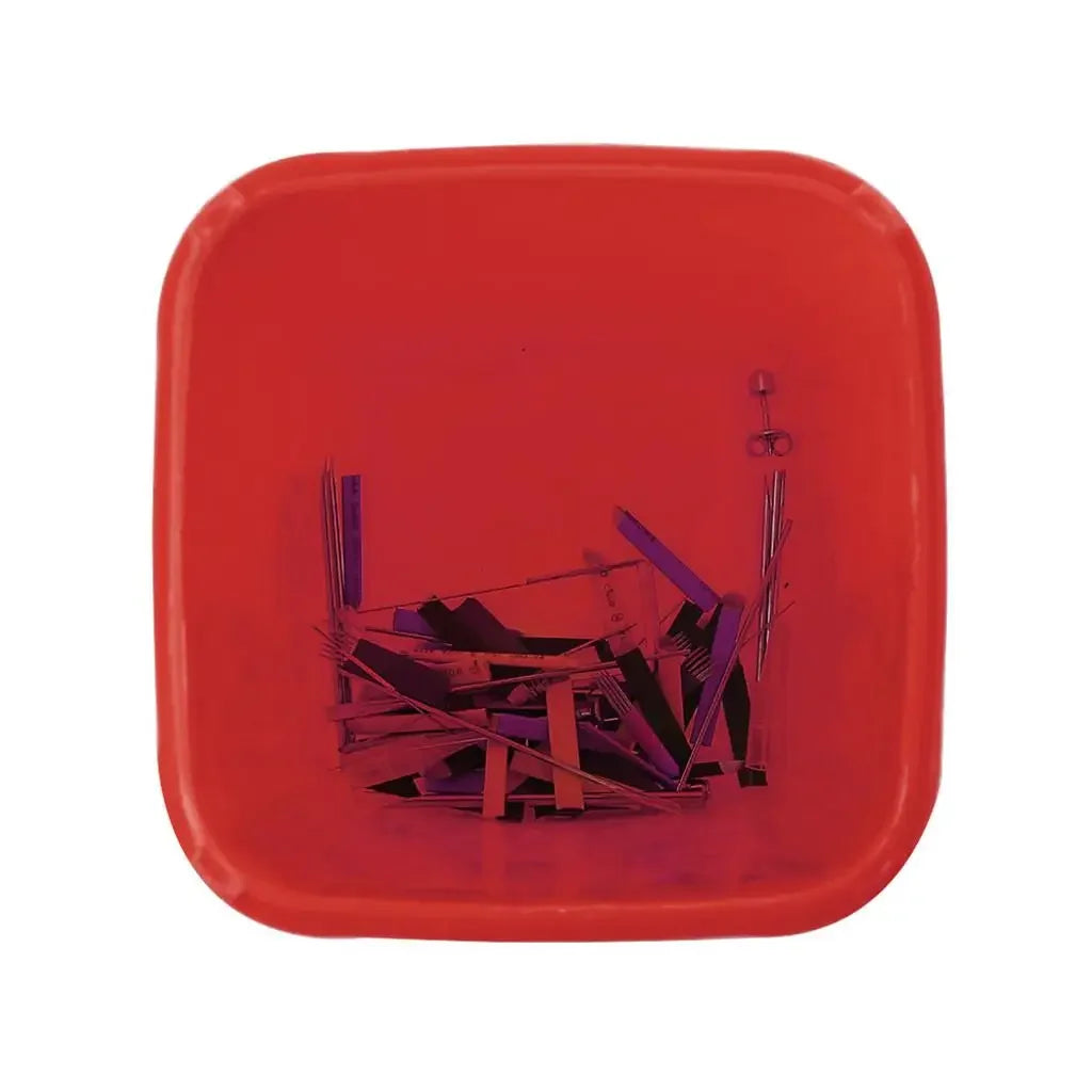 1 Litre Red Sharps Container – Puncture Resistant Needle Bin