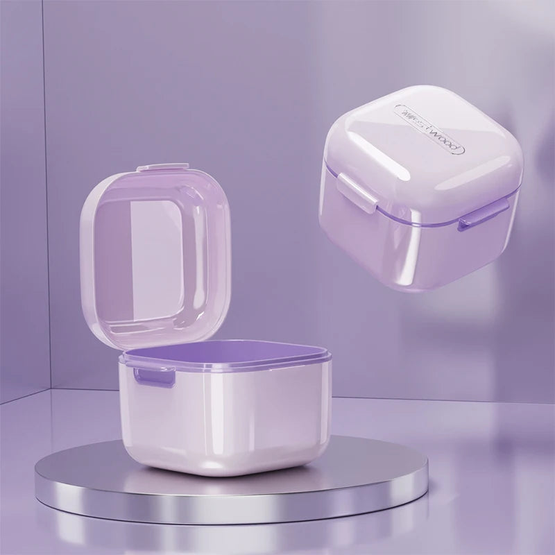 Denture Case, Professional Orthodontics, Invisible Aligner, Clear Retainer, Braces Case,Soak Case, Travel-Friendly Peaceful Pleasures Health and Wellness