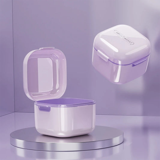 Denture Case, Professional Orthodontics, Invisible Aligner, Clear Retainer, Braces Case,Soak Case, Travel-Friendly Peaceful Pleasures Health and Wellness