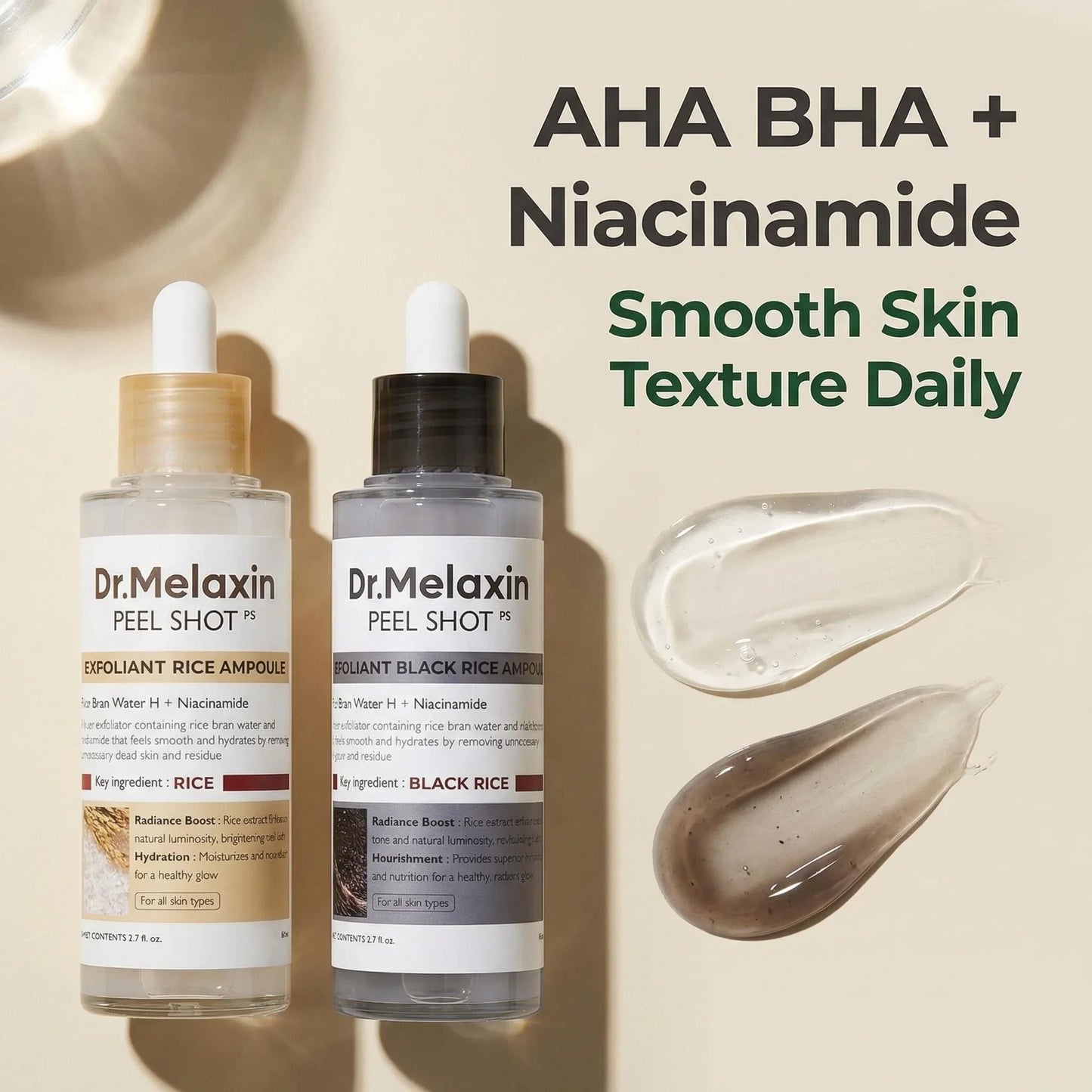 Black Rice Exfoliating Ampoule 80ml – AHA BHA & Niacinamide