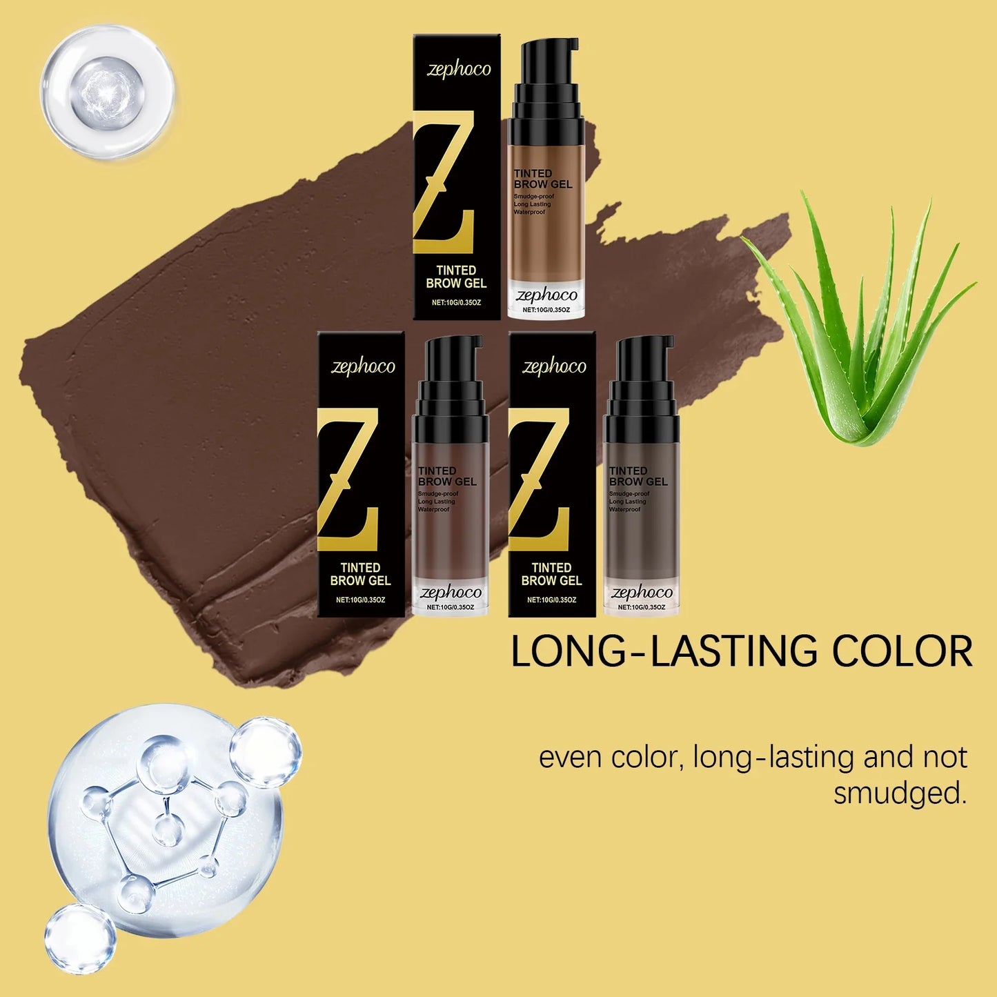 Zephoco Natural Brow Dye Cream – Waterproof & Long-Lasting 10g