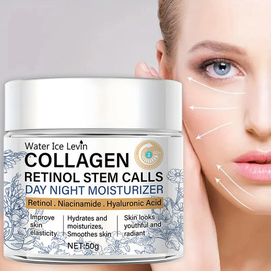 Collagen Retinol Stem Cell Day & Night Moisturizer 50g Moisturizing Face Cream Peaceful Pleasures Health and Wellness