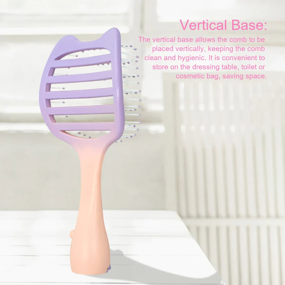Cat Ear Detangler Comb – Anti-Static Wet & Dry Hair Brush
