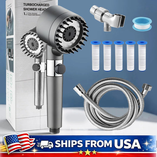 High Pressure Filtered Shower Head with Handheld & 3 Spray Modes Peaceful Pleasures Health and Wellness