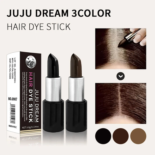 JUJU Dream Portable Hair Dye Stick – Instant White Hair Coverage, Gentle & Long-Lasting 3.8g Peaceful Pleasures Health and Wellness