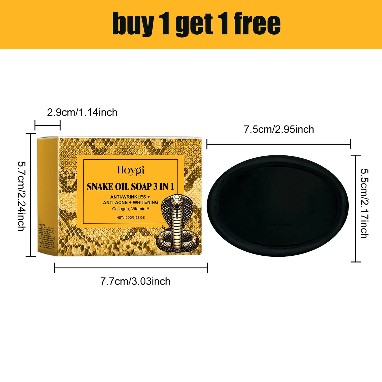Hoygi Snake Oil Facial Cleansing Soap 100g – Oil Control & Soft Skin