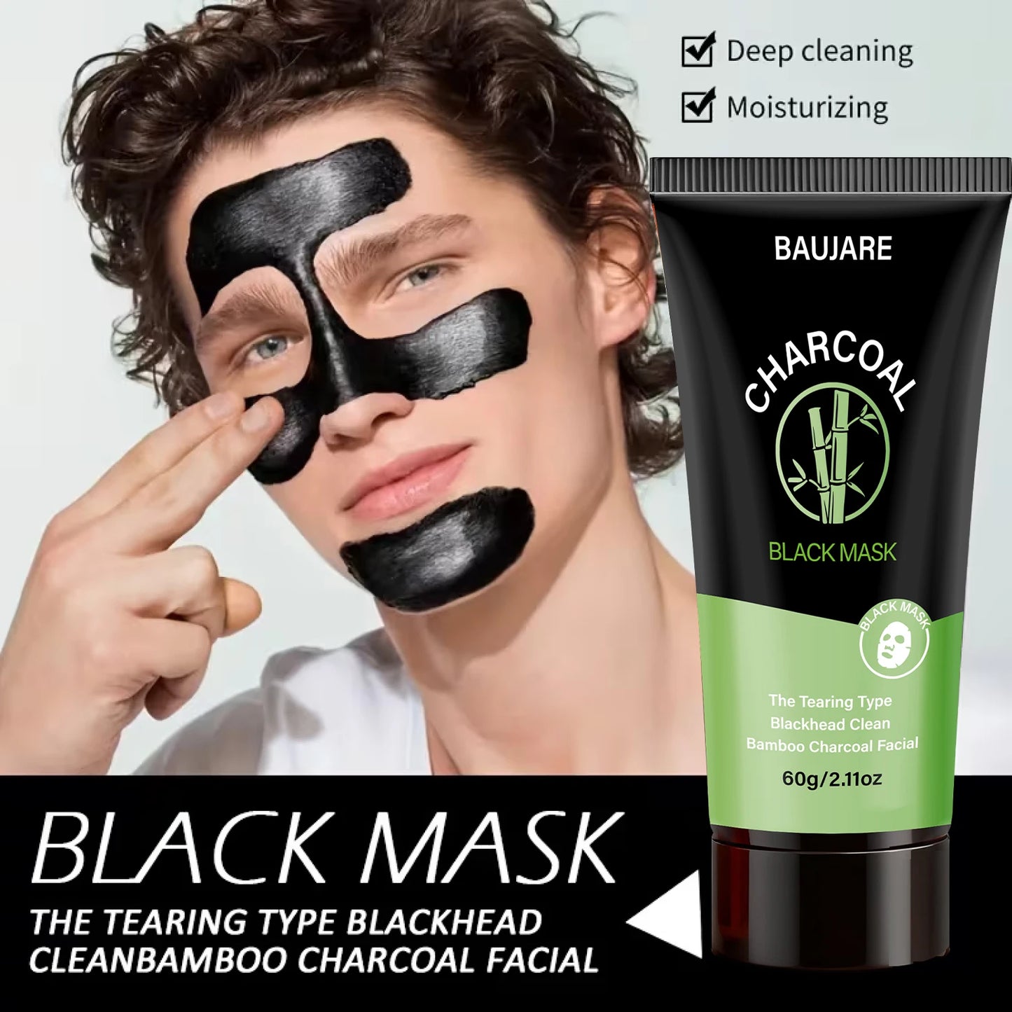 Charcoal Blackhead Peel-Off Mask | Centella & Niacinamide Peel-Off Face Mask Peaceful Pleasures Health and Wellness