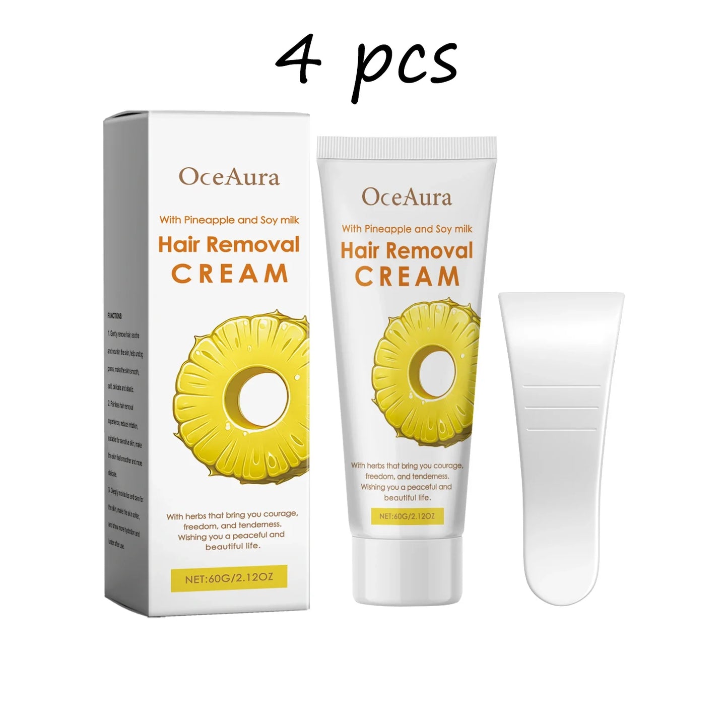 OceAura Natural Hair Removal Cream – Gentle & Moisturizing 60g