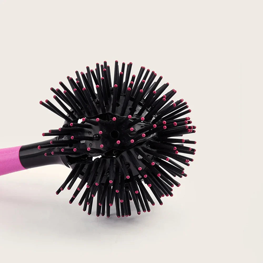3D 360° Spherical Detangling Hair Brush – Heat Resistant Styling