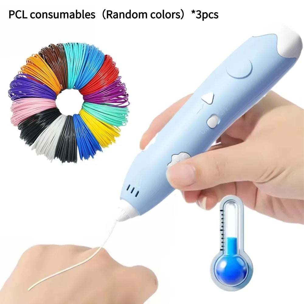 Smart DIY 3D Printing Pen Graffiti Drawing Toy Low-temperature