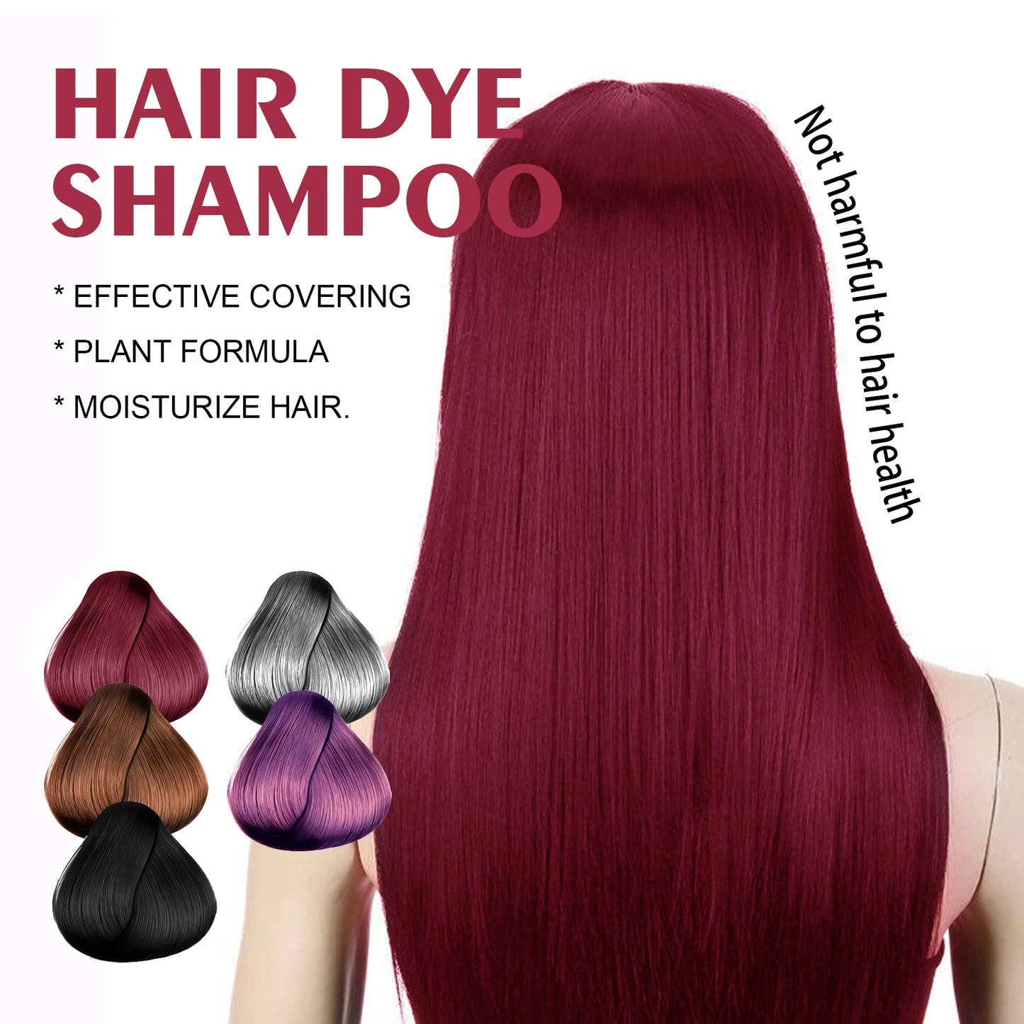 Hair Dye Shampoo Changing Hair Color Non-irritating Repair Oil Control Natural Fast Blacking Moisturizing Hair Coloring Shampoo Peaceful Pleasures Health and Wellness