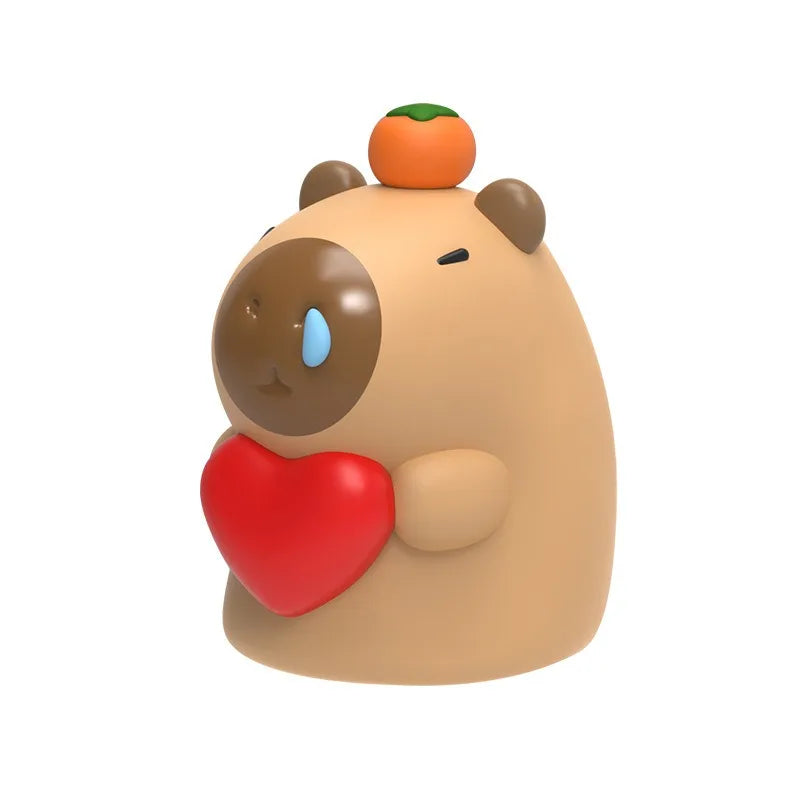 Cute Pear Night Light 7-Color Dimmable Touch-Controlled Night Light Silicone Stress Reducing Pat Duck Lamp USB Rechargeable Peaceful Pleasures Health and Wellness Heart