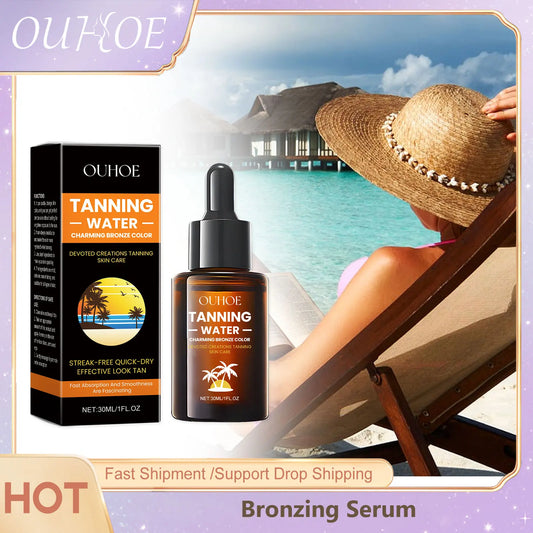 Bronzing Drops Self Tanner Serum | Sunless Tanning, 30ml Self Tanning Serum Peaceful Pleasures Health and Wellness Default Title