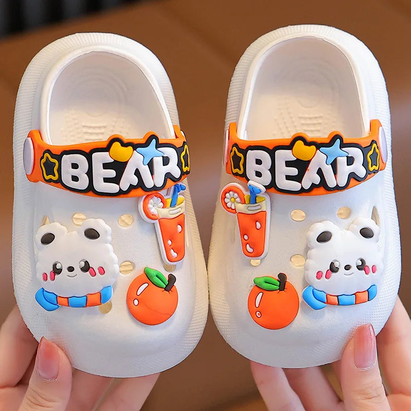 Kids Cartoon Slippers – Non-Slip Quick-Dry Sandals Boys & Girls