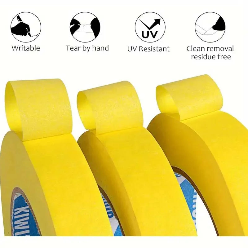 13mm Yellow Masking Tape 2-Pack – Car Paint & Craft Use